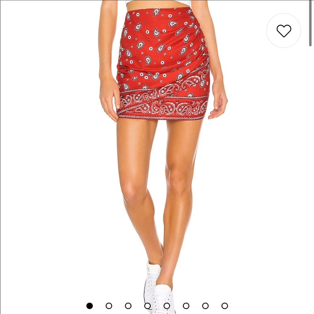Superdown Darby Mini Skirt in Red Bandana